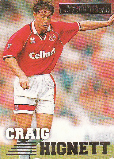 Craig Hignett Middlesbrough 1996/97 Merlin's Premier Gold #99